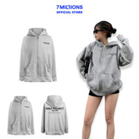 Áo khoác Hoodie Zip 7millions Màu Xám / Unisex / Oversize
