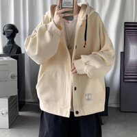 Áo khoác Hoodie zip chất nỉ bông - Hai Hàng Cúc - Áo hoodie túi zip nam nữ đều mặc được có mũ trùm đầu 2 lớp dày dặn ấm