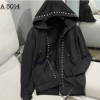 Áo Khoác Hoodie Zip Đính Đá VLTN, Áo Khoác Đinh Đính Đá Cao Cấp-Áo Khoác Đính Đá Cao Cấp