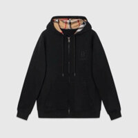 Áo Khoác Hoodie Zip Nam Nữ BBR Vintage Phối Hoạ Tiết Nón Sọc Caro - Áo Khoác Dây Kéo Chất Cotton Nỉ Bông Siêu Hót New