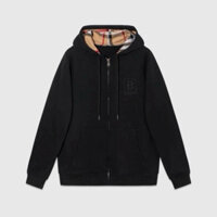 Áo Khoác Hoodie Zip Nam Nữ BBR Vintage Phối Hoạ Tiết Nón Sọc Caro - Áo Khoác Dây Kéo Chất Cotton Nỉ Bông Siêu Hót New