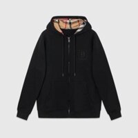 Áo Khoác Hoodie Zip Nam Nữ BBR Vintage Phối Hoạ Tiết Nón Sọc Caro - Áo Khoác Dây Kéo Chất Cotton Nỉ Bông