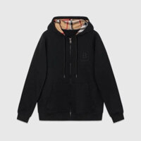 Áo Khoác Hoodie Zip Nam Nữ BBR Vintage Phối Hoạ Tiết Nón Sọc Caro - Áo Khoác Dây Kéo Chất Cotton Nỉ Bông Siêu Hót New