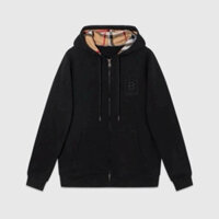 Áo Khoác Hoodie Zip Nam Nữ BBR Vintage Phối Hoạ Tiết Nón Sọc Caro - Áo Khoác Dây Kéo Chất Cotton Nỉ Bông Siêu Hót New