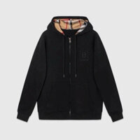 Áo Khoác Hoodie Zip Nam Nữ BBR Vintage Phối Hoạ Tiết Nón Sọc Caro - Áo Khoác Dây Kéo Chất Cotton Nỉ Bông Siêu Hót New