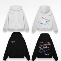 Áo Khoác Hoodie Zip Nỉ Nam Nữ Form Rộng SOUL NOTE Họa Tiết Cute Nổi Bật Nhiều Màu