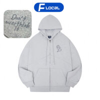 Áo Khoác Hoodie Zip Overthinking Nỉ Cotton Thêu 3D F LOCAL Oversize Form rộng Local Brand unisex