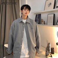 Áo khoác houndstooth nam phong cách Chanel áo sơ mi dài tay cao cấp