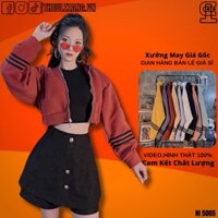 Áo Khoác Jackets Bomber Nam Nữ Kaki 2 Lớp Chất Siêu Đẹp Áo Jackets Nam Nữ Đôi Thêu SPALDCTEG ĐEN - AK1005