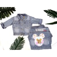 Aó khoác jean bé gái Mickey