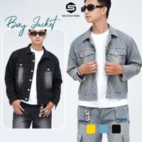 Áo Khoác Jean Bò Denim Jacket nam nữ form Boxy wash màu xanh đen Retro có bigsize M-L-XL-2XL Sogeum Store