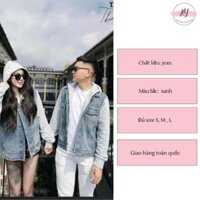 Áo Khoác Jean CELIN Nam Nữ Có Mũ 2 Lớp Nỉ Chất Vải