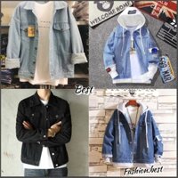 Áo khoác jean có mũ nỉ cao cấp- áo khoác bò Nam Nữ phong cách hàn quốc-fashion.best