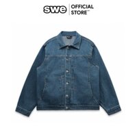 Áo Khoác Jean Denim Jacket Unisex Local Brand SWE SLATE JACKET - Xanh