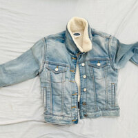 Áo khoác jean denim lót len Old Navy Kids cho bé - Size L (10-12)