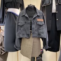 Áo Khoác Jean DENIM Nữ dáng CROPTOP phong cách Hàn Quốc năng động