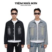 Áo Khoác Jean Denim Wash Fom Boxy Nam Nữ Chính Hãng Tiệm Nhà SƠN