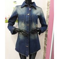 Áo khoác jean form dài