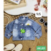 Áo khoác jean hoa cúc