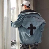 Áo Khoác JEAN in THÁNH GIÁ Unisex 💝