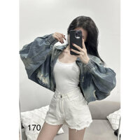 ÁO KHOÁC JEAN LỬNG RÁCH