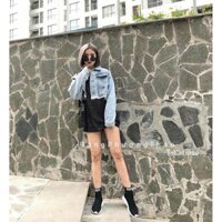 ÁO KHOÁC JEAN LỬNG RÁCH