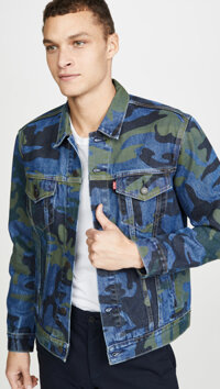 Áo khoác Jean màu rằn ri chính hãng hiệu Levi's Premium - Size M