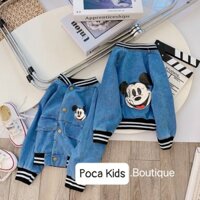Áo khoác jean mềm Mickey