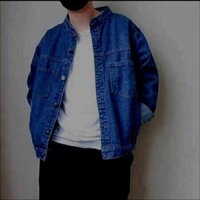 ÁO KHOÁC JEAN NAM CỔ TÀU FORM THỤNG