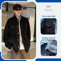 ÁO KHOÁC JEAN NAM ĐẸP THỜI TRANG CÓ HAI MÀU XANH ĐEN