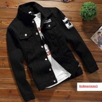Áo Khoác Jean Nam Màu Đen Có Cúc AJ875 -fashionstarno1