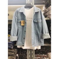 Áo khoác Jean Nam nữ, Áo khoác bò phong cách hàng quốc, Áo Khoác Jeans Rin Kaki Xanh - Chuyên Sỉ Lẻ Toàn Quốc
