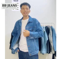 Áo khoác jean nam nữ màu xanh đậm Basic trẻ trung có 4 túi cực đỉnh form rộng sizr 40-83kg BB Jeans