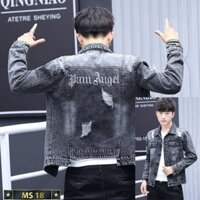 Áo khoác jean nam rách hót trend thời trang xu hướng 2025