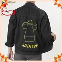 Áo khoác jean nam thánh giá cao cấp, áo khoác bò nam thiết kế trẻ trung, cá tính AKB21 flystore01
