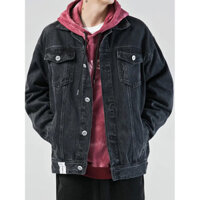 Áo Khoác Jean Nam Tone Xám Trơn Màu Đẹp Form Rộng Rãi Trẻ Trung