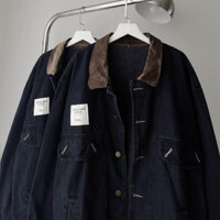 Áo Khoác JEAN NHUNG TAG Có Túi Trong Phối Viền Bo Chun Form Rộng Unisex Nam Nữ - Áo khoác bò denim JEJUL 🖤