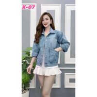 Áo Khoác Jean Nữ - Áo Chống Nắng - Áo khoác bò nữ form suông K-07