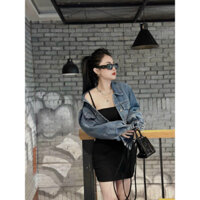 Áo khoác jean nữ form lửng [FREESIZE]
