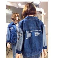 Áo khoác jean nữ form rộng cao cấp ms588