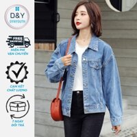 Áo khoác jean Nữ form rộng Hàn Quốc đẹp cao cấp DYNYOUTH phong cách trẻ trung năng động - Hàng mới về