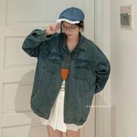 Áo khoác jean nữ form rộng HOSS 10666 - Jemcloset