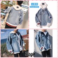 Áo Khoác Jean nữ Liền Mũ Có Nón Nỉ Nam Nữ Đẹp Cao- phong cách hàn quốc, khoác rin đẹp fashion best