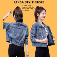 Áo khoác jean nữ yesis HAPPI TIMES cao cao cấp form 40-58kg Panda.