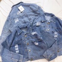 🔰ÁO KHOÁC JEAN RÁCH FORM RỘNG🔰 VẢI CHẮC TAY🔰