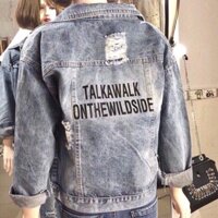 ÁO KHOÁC JEAN WAS RÁCH