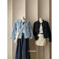 Áo Khoác Jeans 2 túi nắp to nút bấm  XONXEN ĐĂKLĂK mã  9631