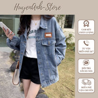 Áo Khoác Jeans (Bò) Nữ HUYENANH Tay Dài Form Rộng Trẻ Trung, Áo Denim Mỏng Phong Cách Hàn Quốc G4