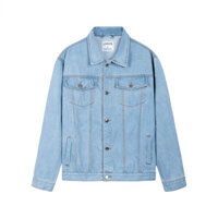 Áo khoác Jeans dày dặn , form đẹp cực nam tính LADOS - 2033 - xanh nhạt - 2XL