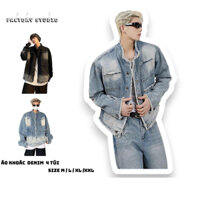 Áo Khoác Jeans Denim Jacket 4 Túi Unisex Dáng Crop 2 Colors
